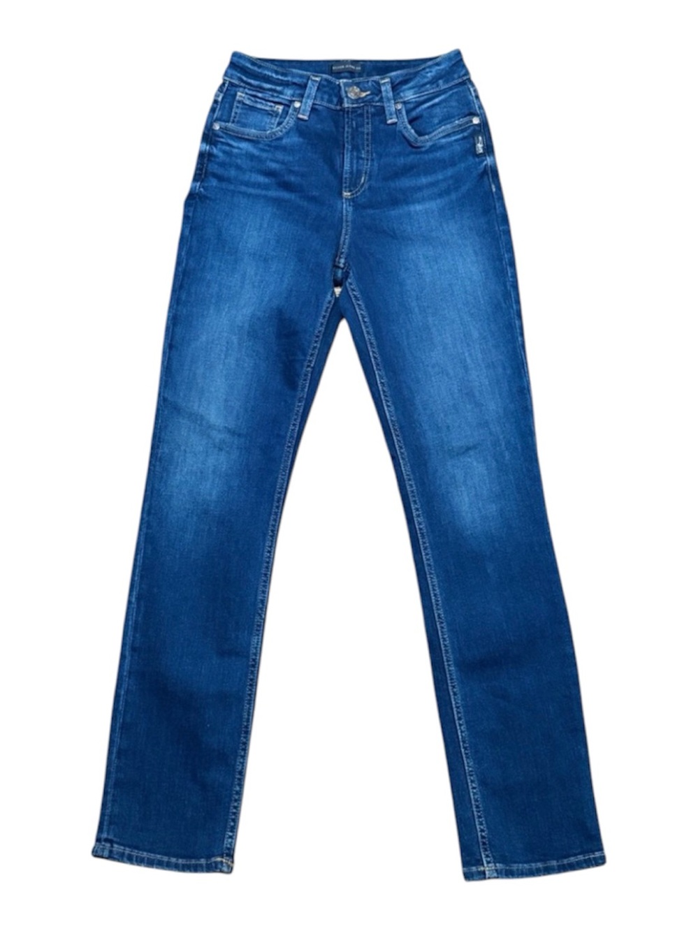 Silver Avery Straight Leg Jeans in Deep Blue Size 27